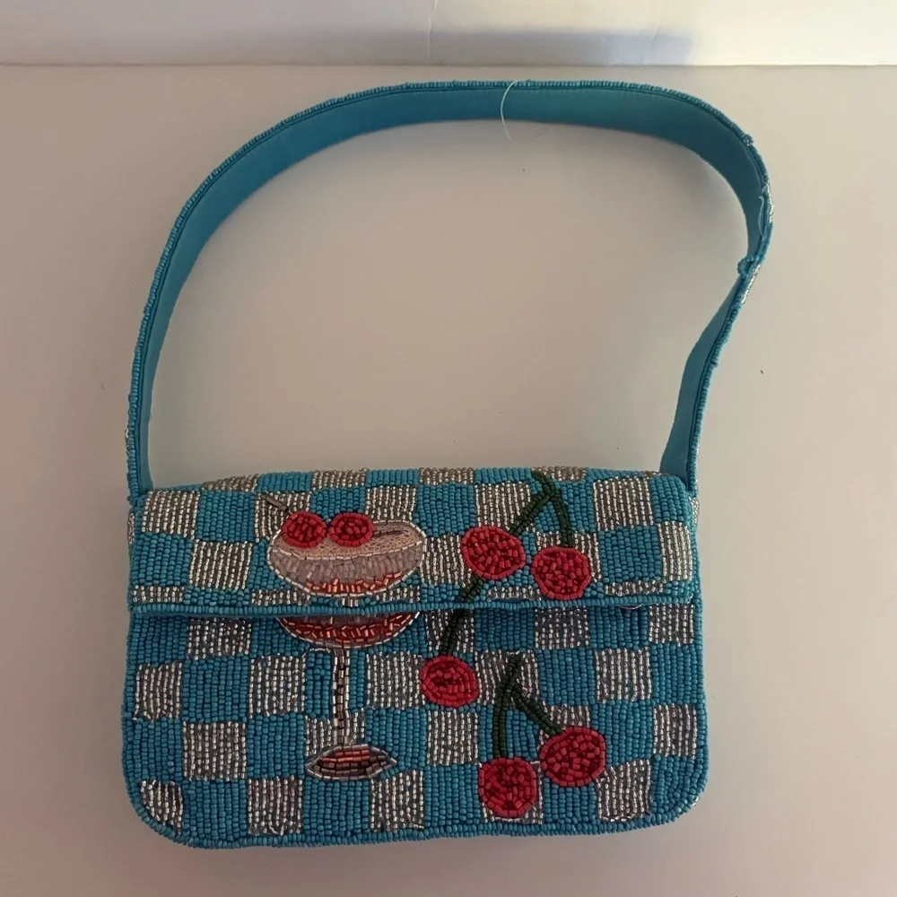 NWOT Anthropologie The Fiona Beaded Bag Food & Drink Edition